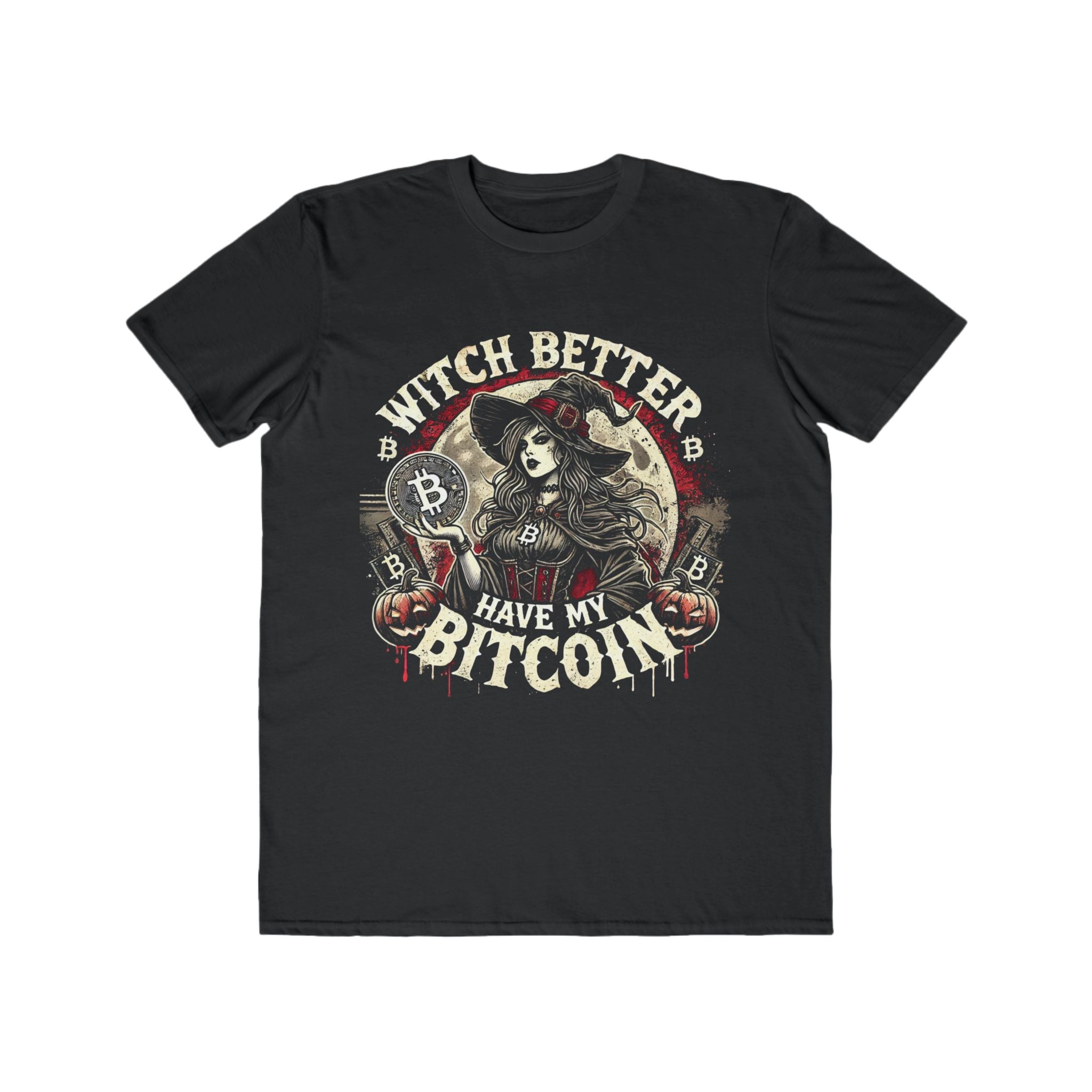Men’s "Witch Better Have My Bitcoin" T-Shirt – 100% Cotton, Halloween Grunge Style, Comfortable & Durable