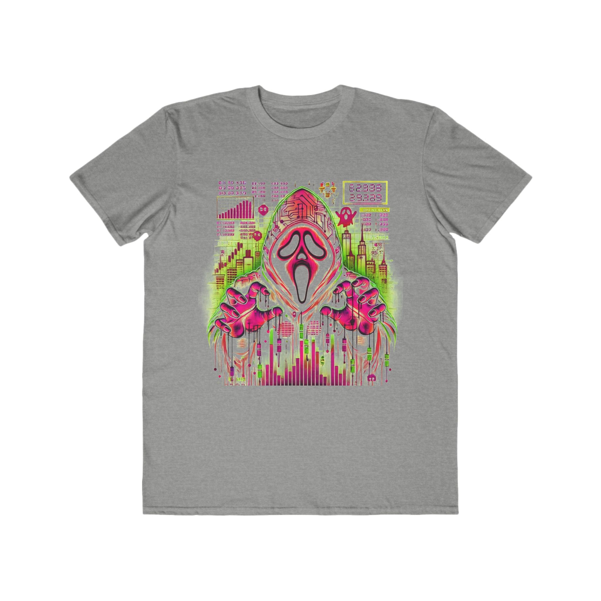 Men’s Cyberpunk Ghost Hacker Halloween T-Shirt – 100% Cotton, Bold & Futuristic, Durable Comfort