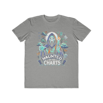 Men’s &quot;Haunted by the Charts&quot; Halloween T-Shirt – 100% Cotton, Spooky &amp; Trendy, Durable Comfort