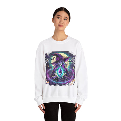 Halloween Witch Ethereum Sweatshirt – Unisex Cozy Cotton Blend Crewneck