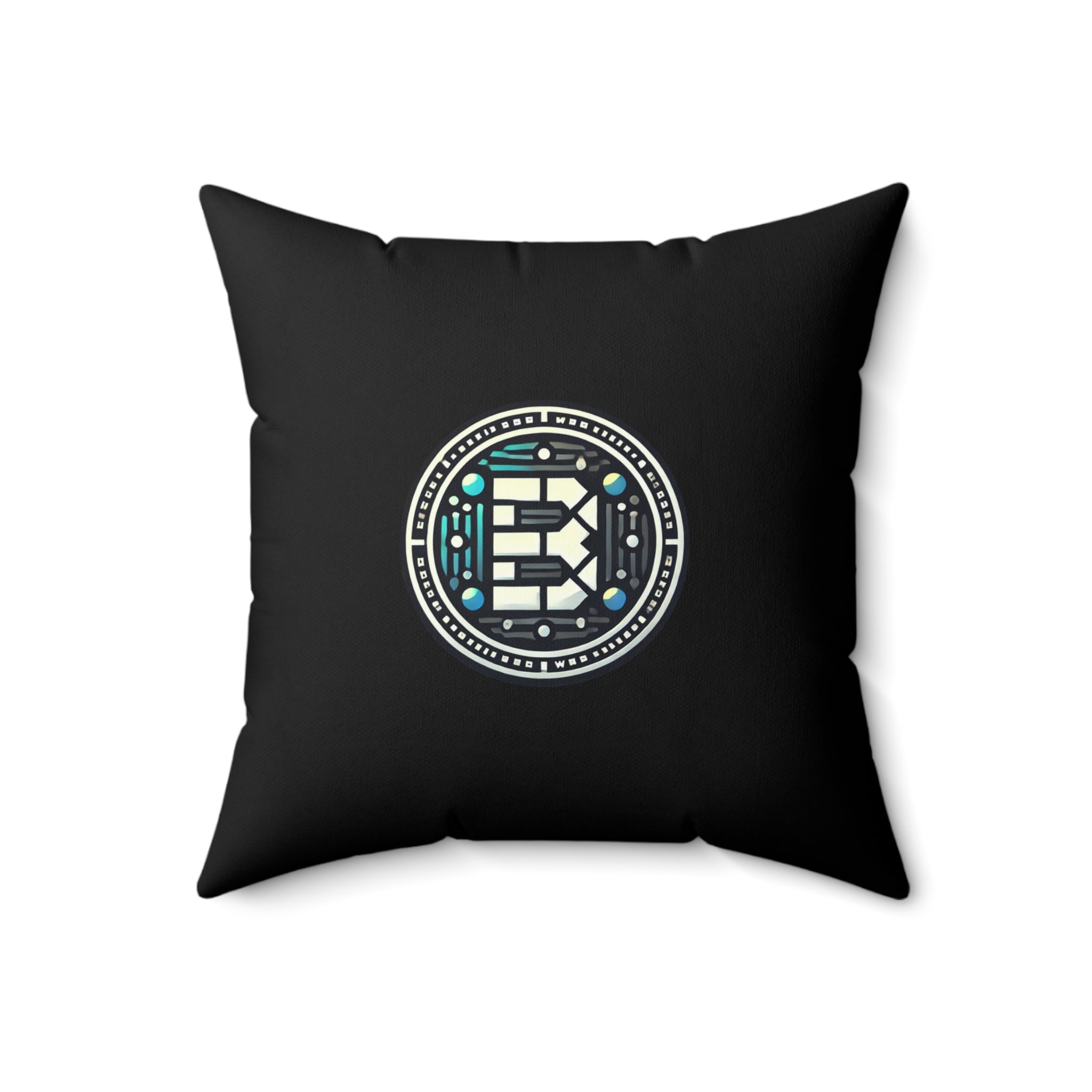 Cyberpunk Ghost Hacker Pillow – Neon Glow Halloween Design, Double-Sided Throw Pillow