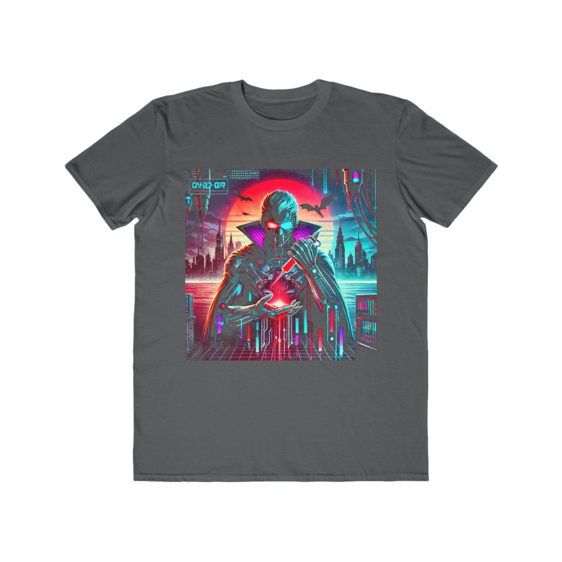 Men’s Cyberpunk Vampire Halloween T-Shirt – 100% Cotton, Futuristic &amp; Bold, Comfortable &amp; Durable