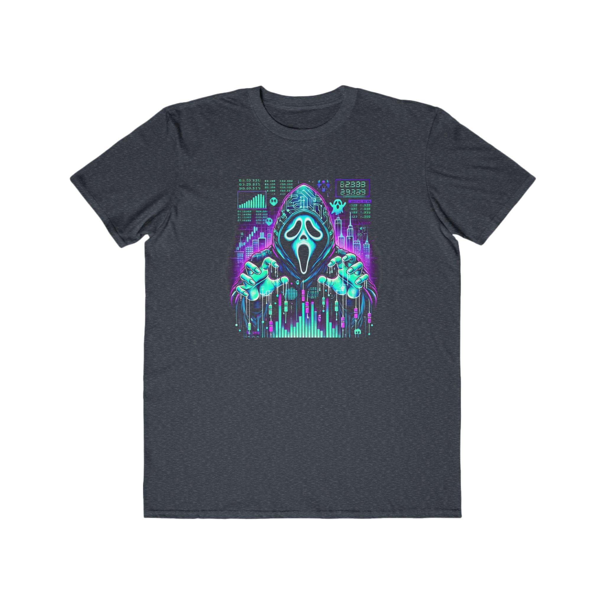 Men’s Cyberpunk Ghost Hacker Halloween T-Shirt – 100% Cotton, Bold &amp; Futuristic, Durable Comfort