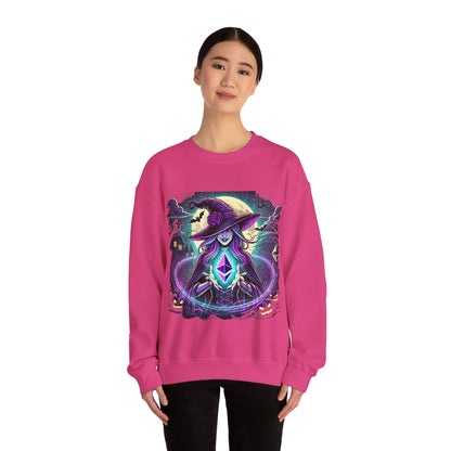 Halloween Witch Ethereum Sweatshirt – Unisex Cozy Cotton Blend Crewneck