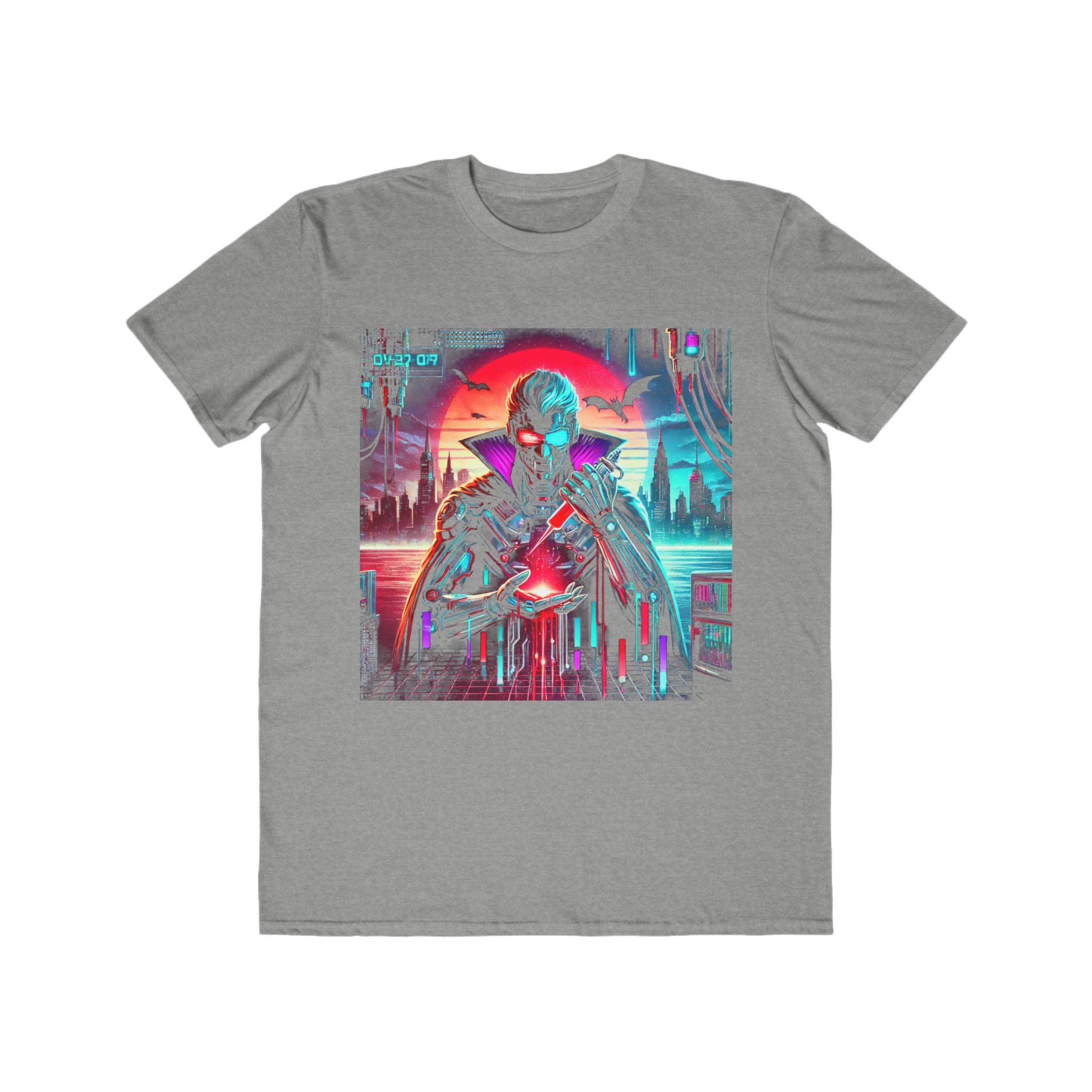 Men’s Cyberpunk Vampire Halloween T-Shirt – 100% Cotton, Futuristic &amp; Bold, Comfortable &amp; Durable