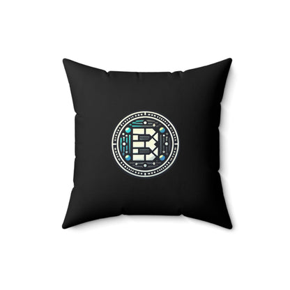 Cyberpunk Ghost Hacker Pillow – Neon Glow Halloween Design, Double-Sided Throw Pillow